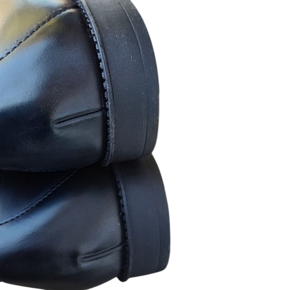 A.N.A. 'Luella' Black Faux Leather Penny Loafers Size 9 - Picture 7 of 10